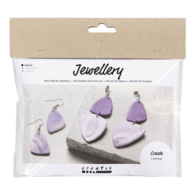 Creativ compañía mini pendientes de joyería hobbyset morado