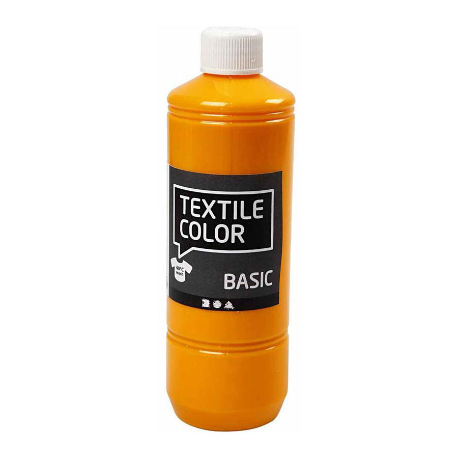 Creativ Company Textil Color semi-coberja de pintura textil amarillo, 500ml