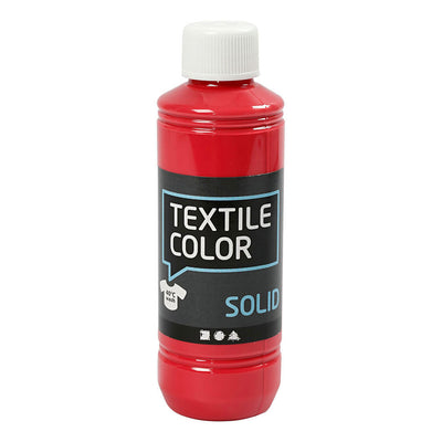 Pittura tessile opaca di colore tessile dell'azienda Creativ - rosso, 250 ml