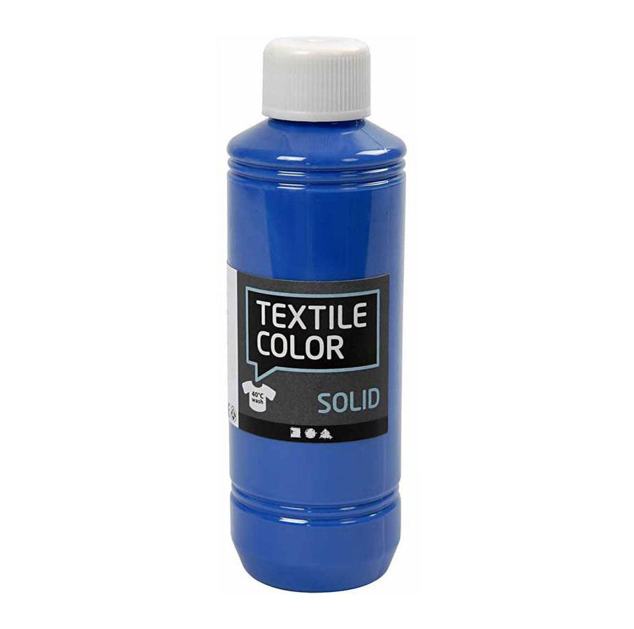 Creativ Company Textil Color que cubre pintura textil de color azul brillante, 250 ml