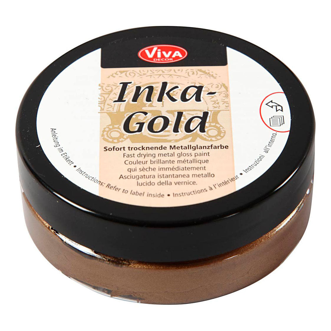 Creativ Company Inka-Gold Cera lucida oro marrone, 50ml