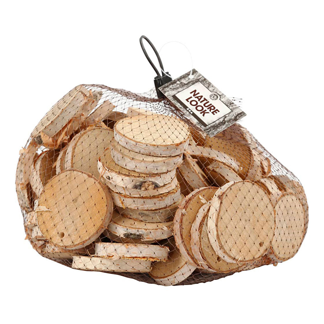 Creative Company Wooden Discs with Hole, 500 grammi