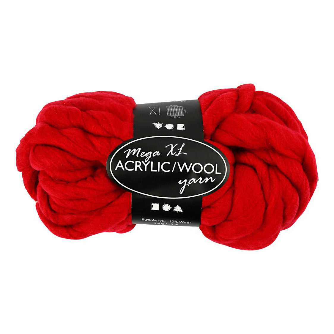 Creativ Company XL Yarn de acrílico rojo oscuro, 15m