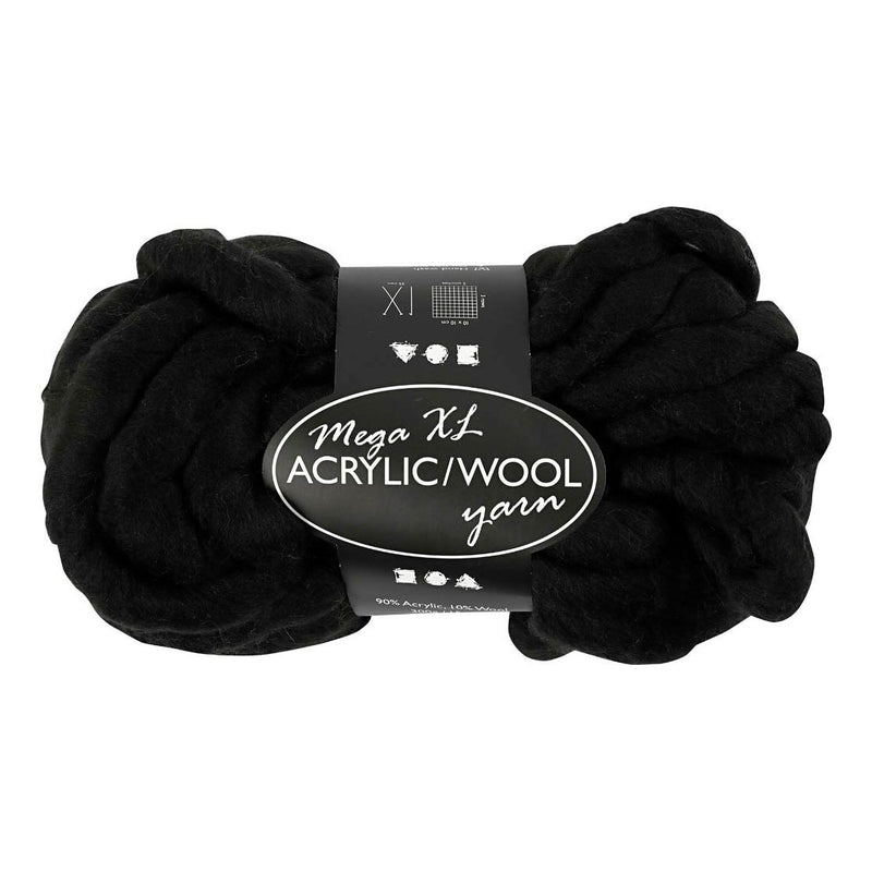 Creative Company XL Yarn from Acrilic Black, 15m