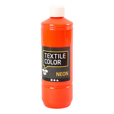 Creative Company Textile Color Semi-copertura Tessile Paint Neon Oranje, 500 ml