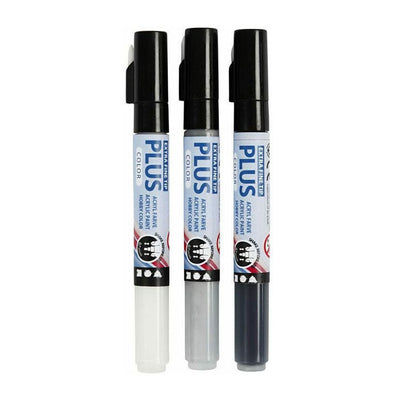 Creative Company Plus Color Marker Black Off-White Rain Grey, 3st.