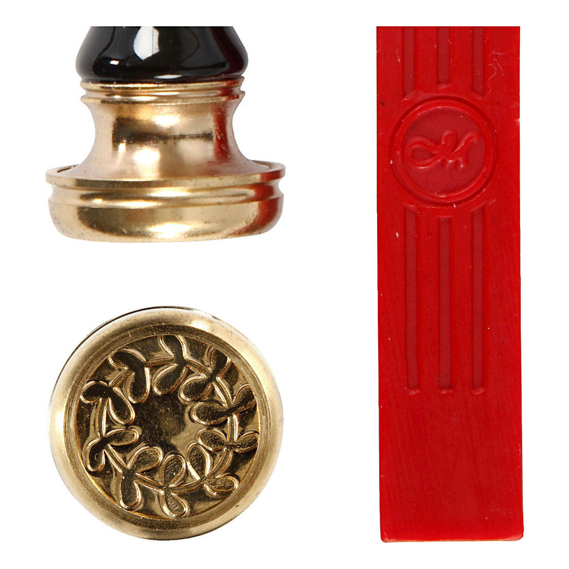 Creativ company zegel set, d 17 mm, rood, 1 set