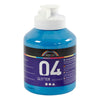 Creative Company Acrilic Paint Glitter per bambini blu, 500 ml
