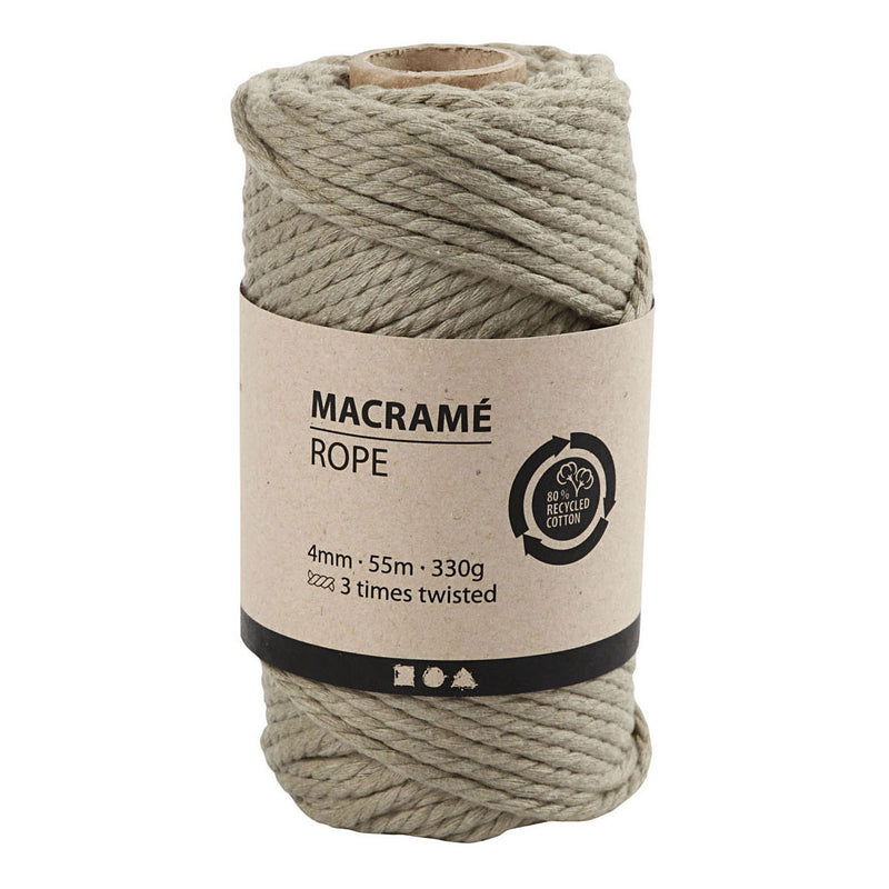 Creative Company Macrame Cord Mossgroen, 55m