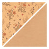 Creative Company Fux Leather Paper Brown con stampa floreale, 1m