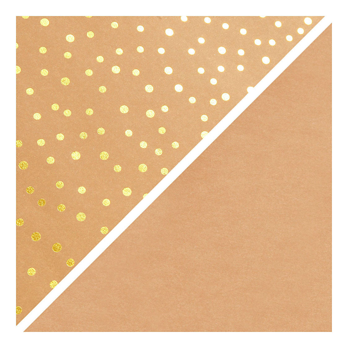 Creativ Company Faux Leather Paper Brown con puntos, 1m