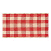 Creativ Company Checkered Ribbon Antique Red White, 25m