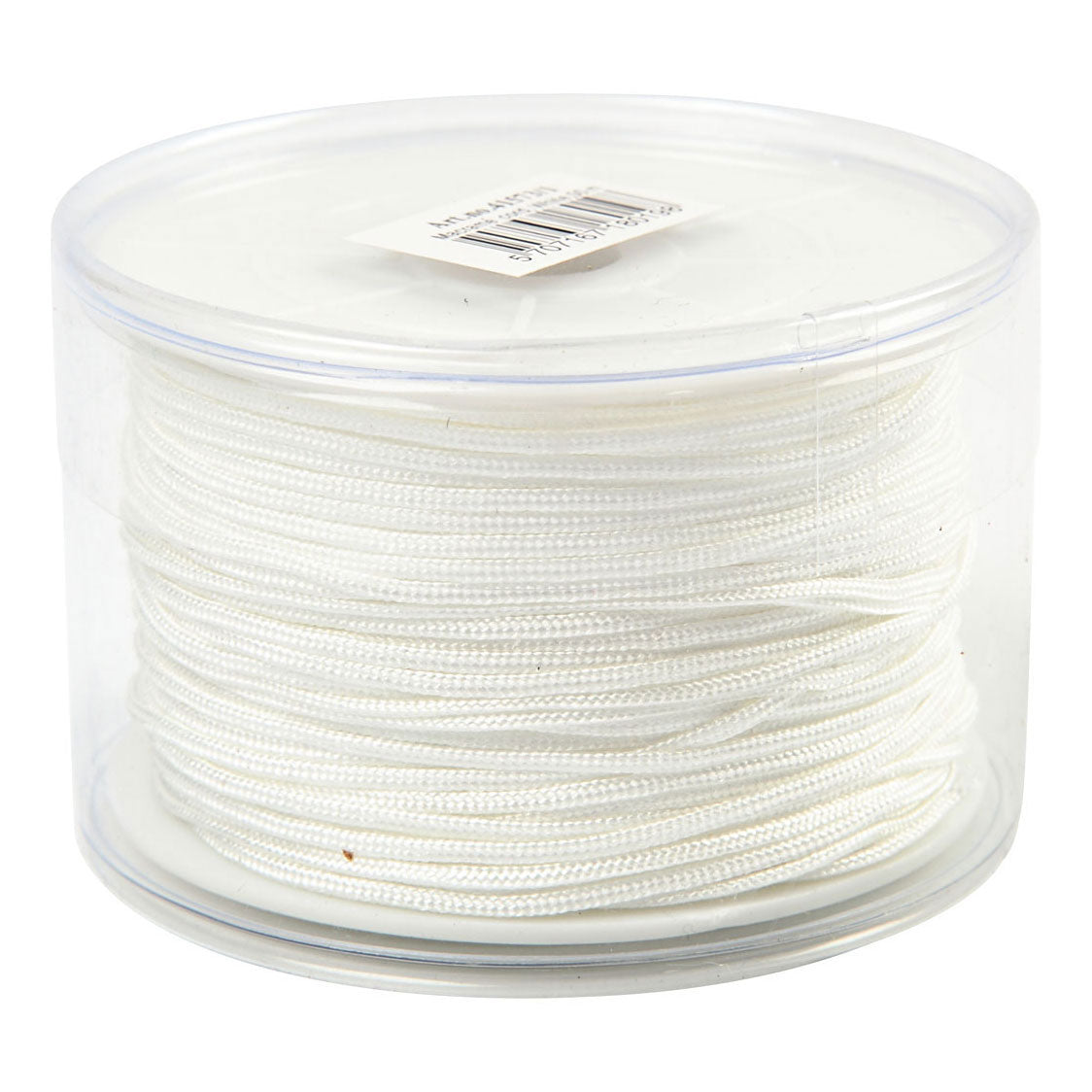 CORD de poliéster de creativ Company White 1 mm, 50m