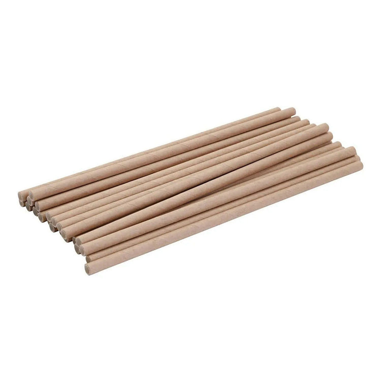 Creative Company Straws di carta Kraft non sbiancata, 250st.