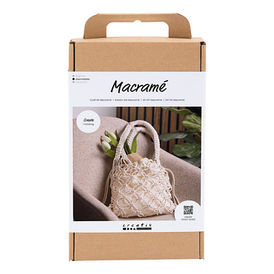 Borsa per macrame hobbyset di creativ aziendale bianco