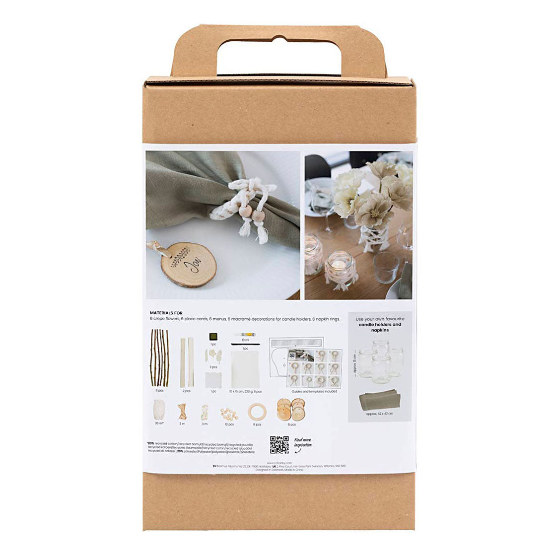 Creative Company Hobbyset Table Decoration Natural