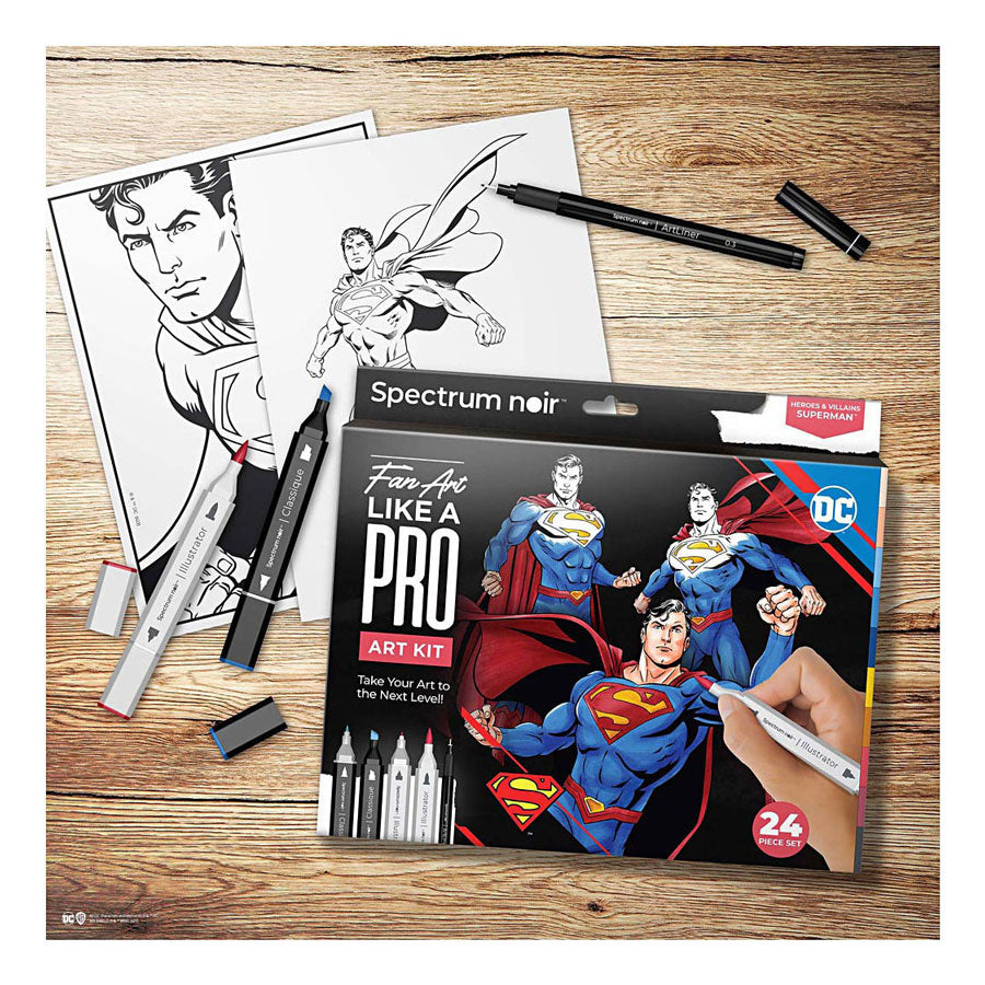 Creative Company Hobbyset Illustration Comic Book Heroes Set di colori Superman