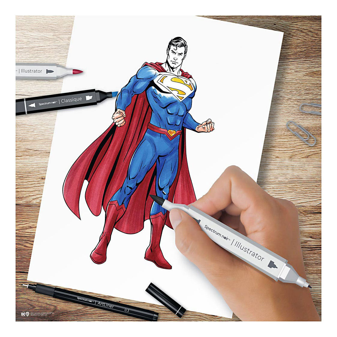 Creative Company Hobbyset Illustration Comic Book Heroes Set di colori Superman