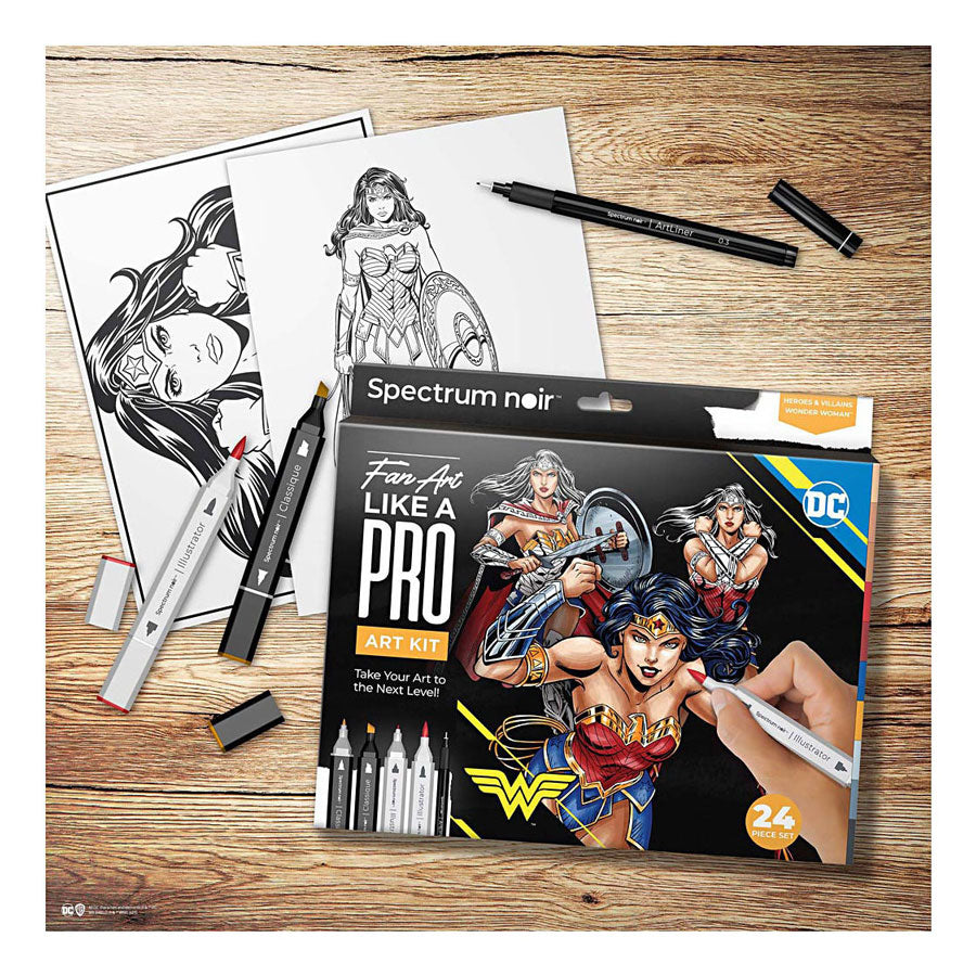 Creativ Company Hobbyset Ilustración Comic Book Heroes Wonder Woman Set de color