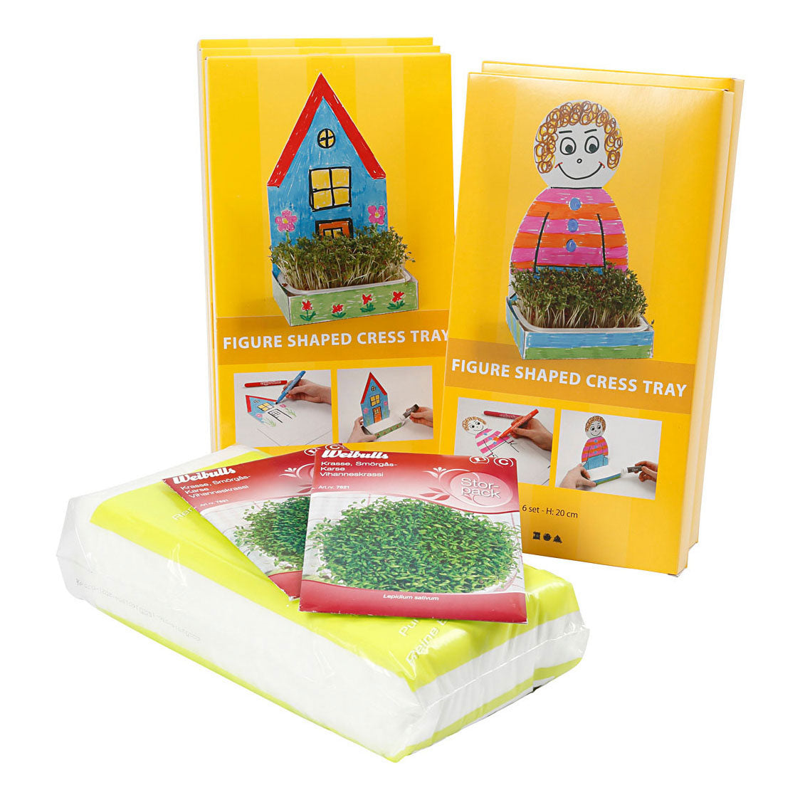 Creative Company Watercress Box con figura bianca, 30 °.