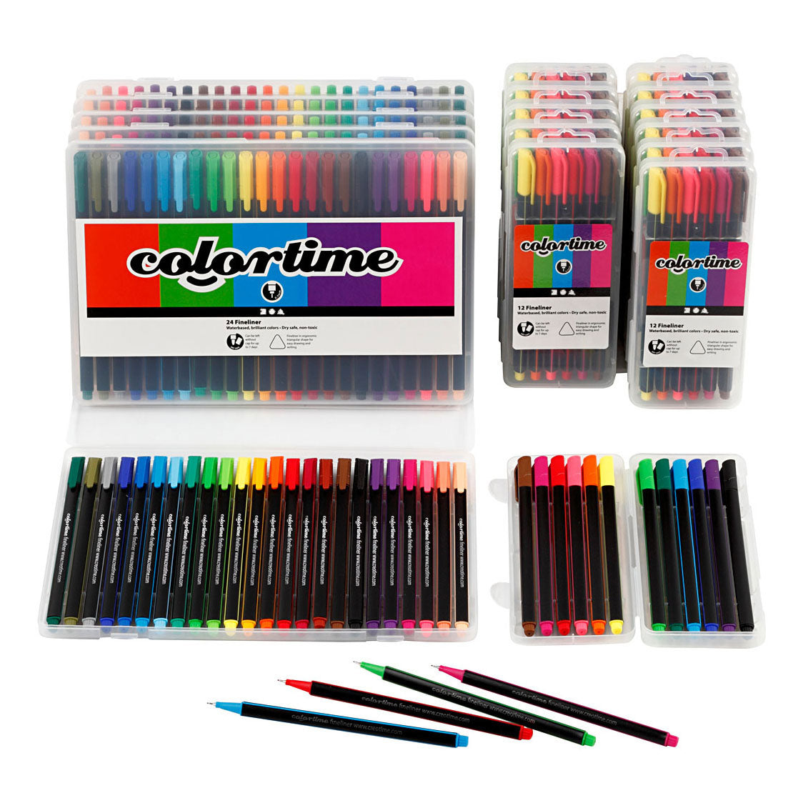 Colores de creativ Company Colortime Fineliners, 18 trajes