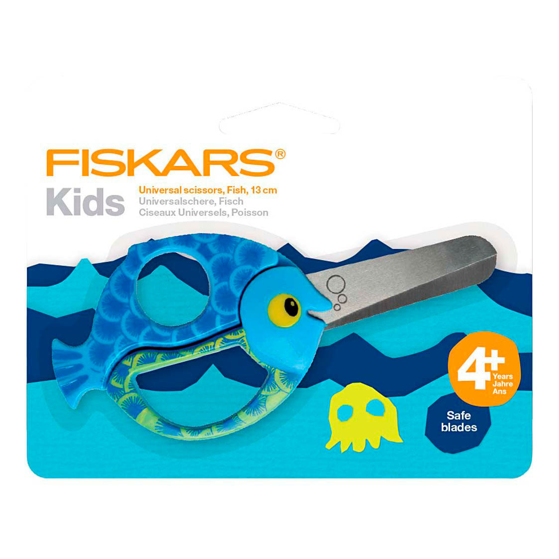 Creativ company fiskars kinderschaar met dierenmotief, vis, l: 13 cm, 1 stuk