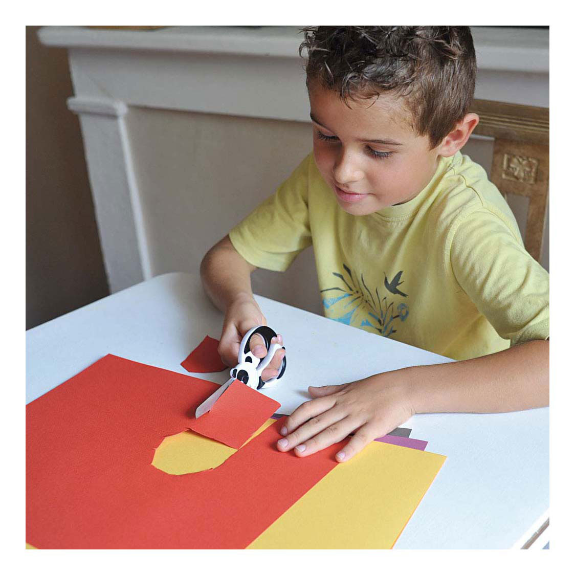 Fiskars Scissori per bambini con motivo animale, Panda, L: 13 cm, 1 pezzo