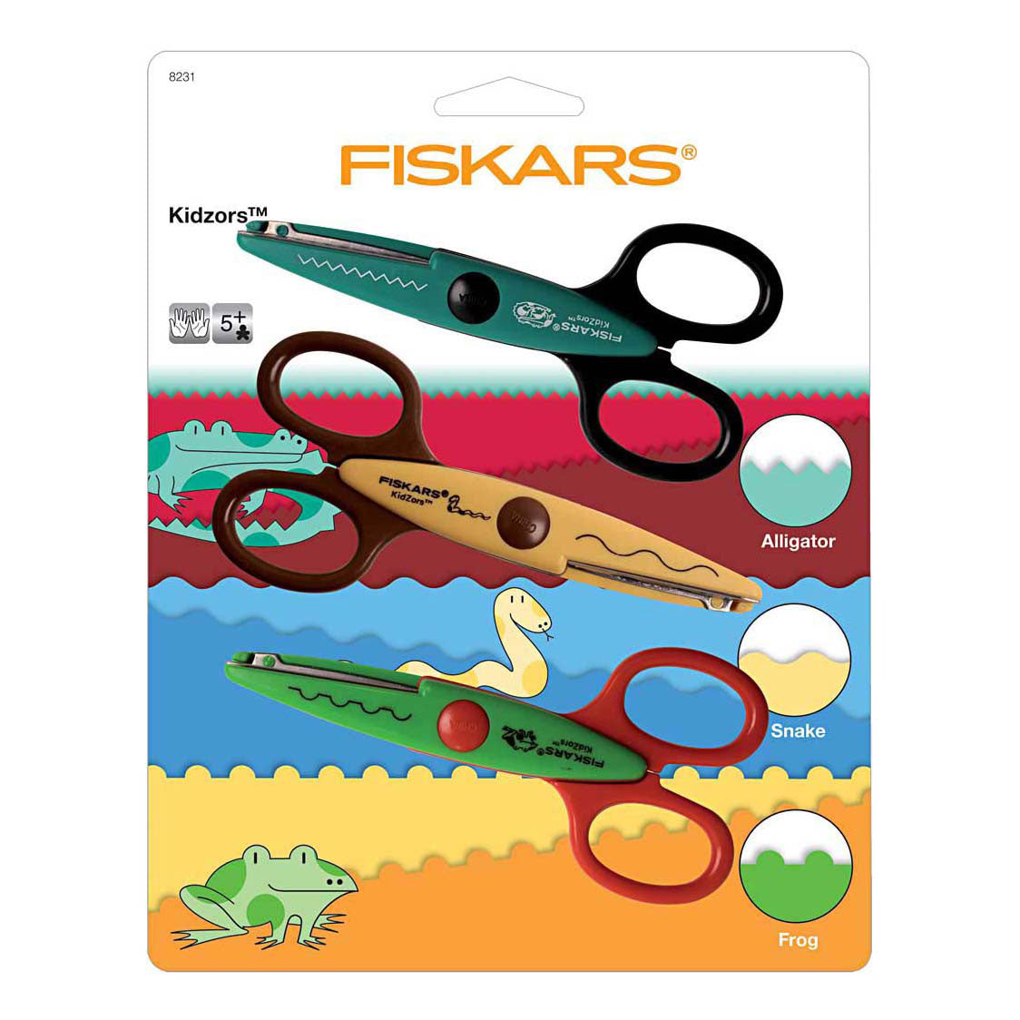 Fiskars kidzors cartels scissors, 3 piece 1 box