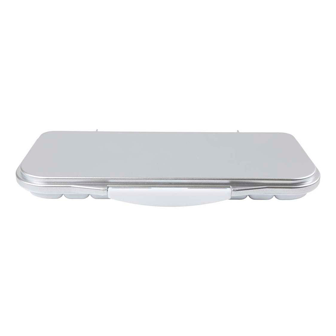 Paleta de pintura Creativ Company con tapa, dimensiones 27x12,7x2,3 cm, plateado, blanco, 1 pieza