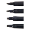 Marcatori calligrafici, spessore della linea 1.4+2,5+3,6+4,8 mm, nero, 4 pezzo 1 scatola