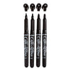 Marcatori calligrafici, spessore della linea 1.4+2,5+3,6+4,8 mm, nero, 4 pezzo 1 scatola