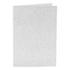 Creativ company kaarten en enveloppen, afmeting kaart 10,5x15 cm, afmeting envelop 11,5x16,5 cm, glitter, 120+250 gr, zilver, 4 set 1 doos