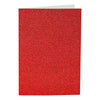 Biglietti e buste aziendali Creativ, formato biglietto 10,5x15 cm, formato busta 11,5x16,5 cm, glitter, 110+250 gr, rosso, 4 set 1 scatola