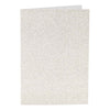 Biglietti e buste aziendali Creativ, formato biglietto 10,5x15 cm, formato busta 11,5x16,5 cm, glitter, 120+250 gr, bianco, 4 set 1 scatola