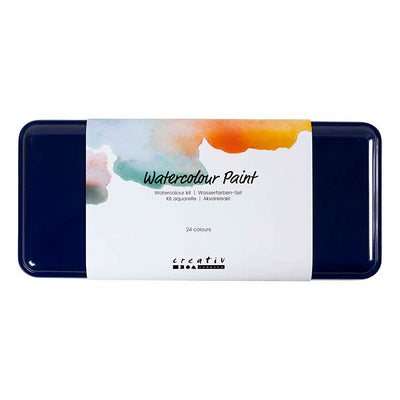 Colortime watercolor set, size 12x30 mm, various colors, 24 colors 1 box