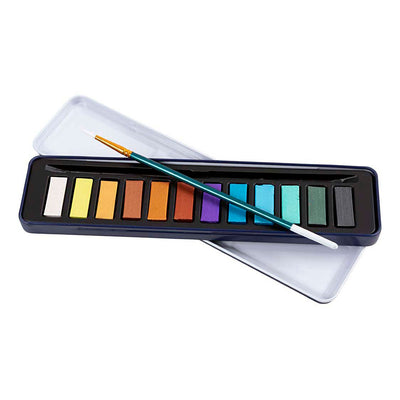 Colortime set de acuarelas, colores metalizados, 12 colores 1 caja