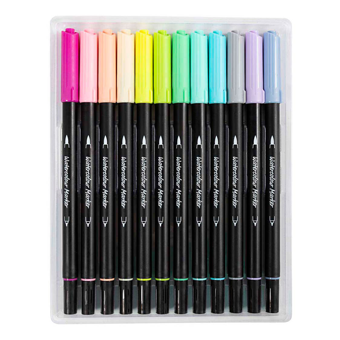 Creativ company dubbelzijdige aquarelmarker - 12 kleuren