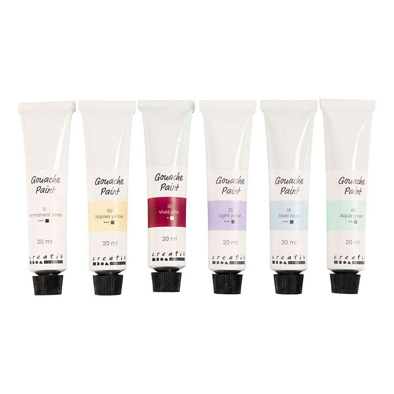 Pittura a guazzo Creative Company, colori pastello, 6x20 ml 1 scatola