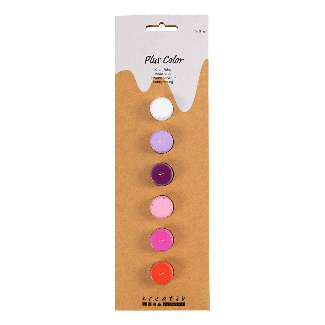 Creativ company plus colore acrilico, viola rosa armonia, 6x5 ml 1 scatola