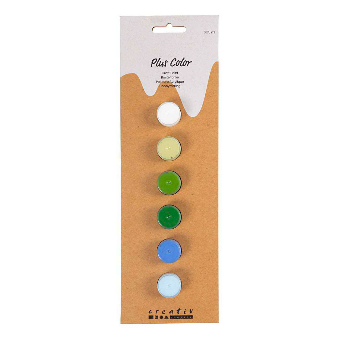 Creativ company plus color pintura acrílica, armonía verde azul, 6x5 ml 1 caja
