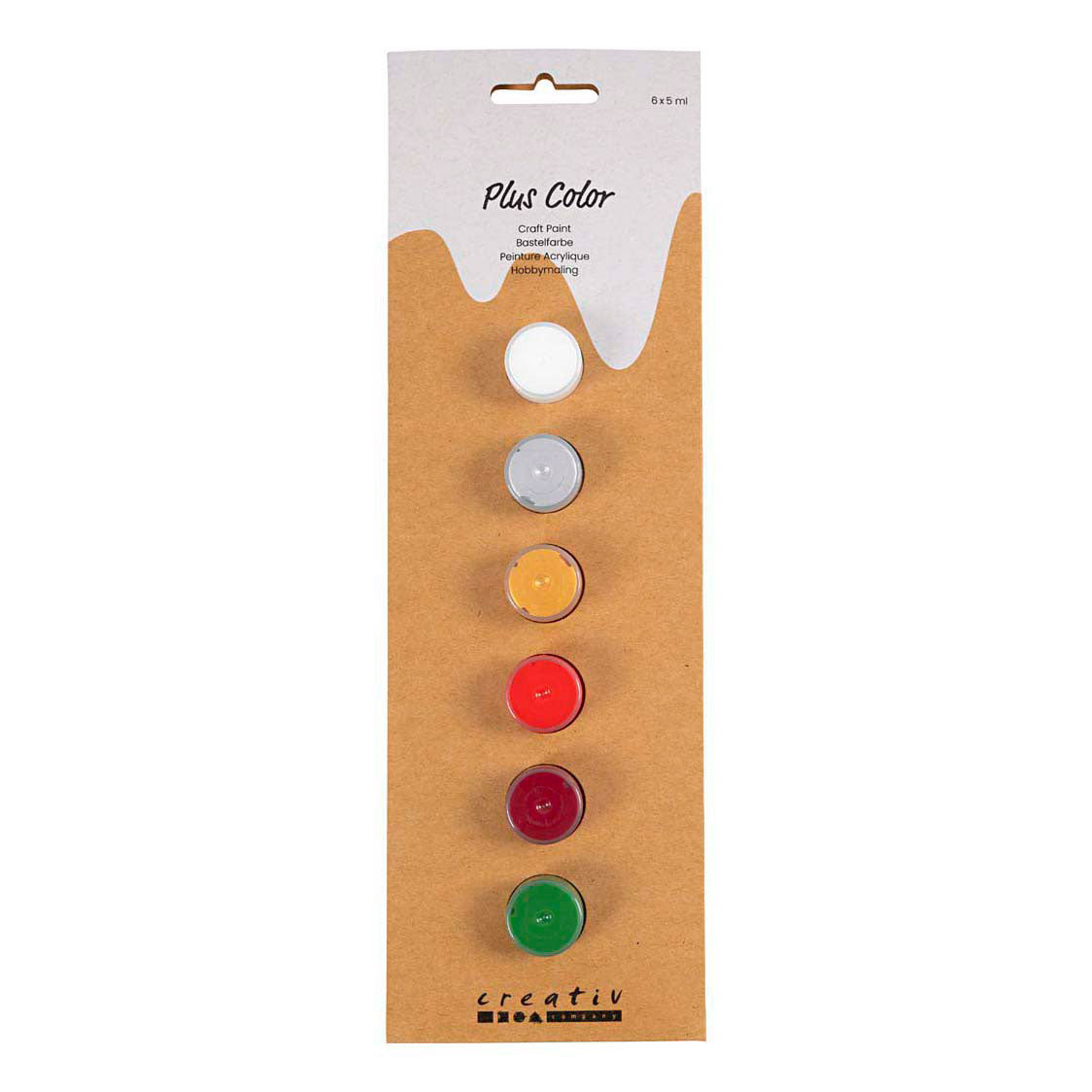 Creativ company plus color pintura acrílica, pintura navideña, 6x5 ml 1 caja