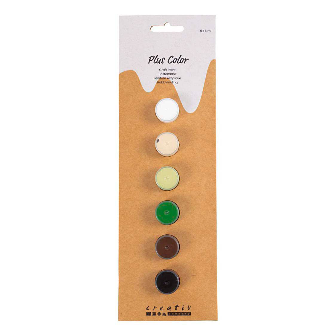 Creativ company plus color pintura acrílica, natural, 6x5 ml 1 caja