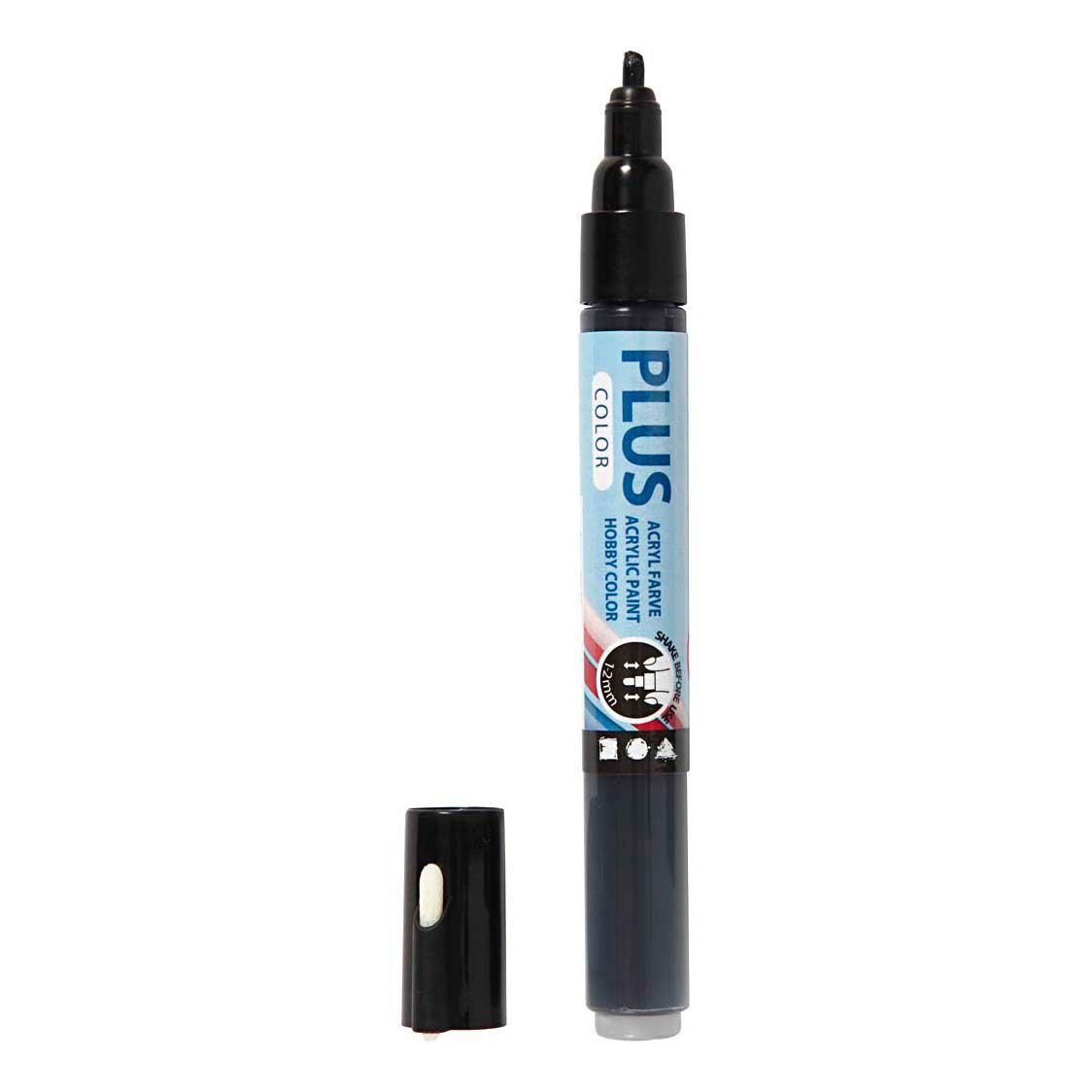 Rotulador Plus color, l: 14,5 cm, ancho de trazo 1-2 mm, negro, 5,5 ml, 1 unidad