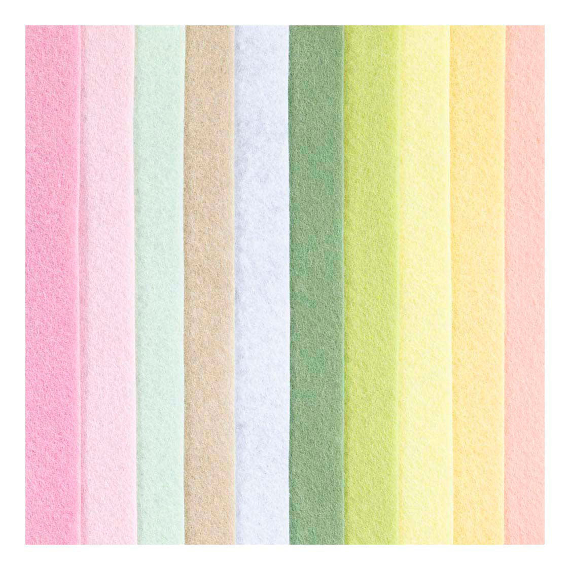 Creativ company hobbyvilt a4 dikte 2mm pastelkleuren - 10st.