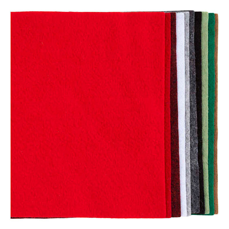 Feltro per hobby dell'azienda Creativ, a4, foglio 210x297 mm, spessore 2 mm, pittura natalizia, 10 pezzi 1 scatola