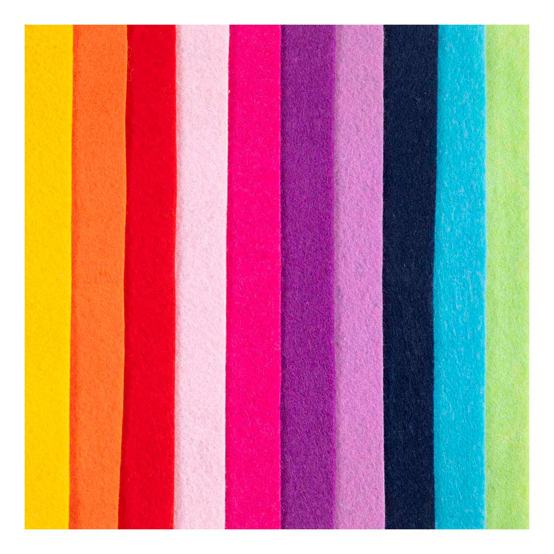 Feltro hobby Creative Company, A4, foglio 210x297 mm, spessore 2 mm, colorato, 10 pezzi 1 scatola