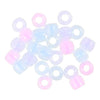 Cuentas UV Creativ Company, l: 6 mm, p 8 mm, medida agujero 4 mm, aprox. 1800+ piezas, varios colores, 320 gr, 700 ml 1 caja