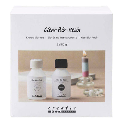 Creativ company bioresina trasparente, trasparente, 2x150 ml 1 scatola