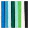 Carta crespa Creative Company, foglio 25x60 cm, rapporto crespata: 180%, 105 gr, armonia verde blu, 8 fogli 1 scatola