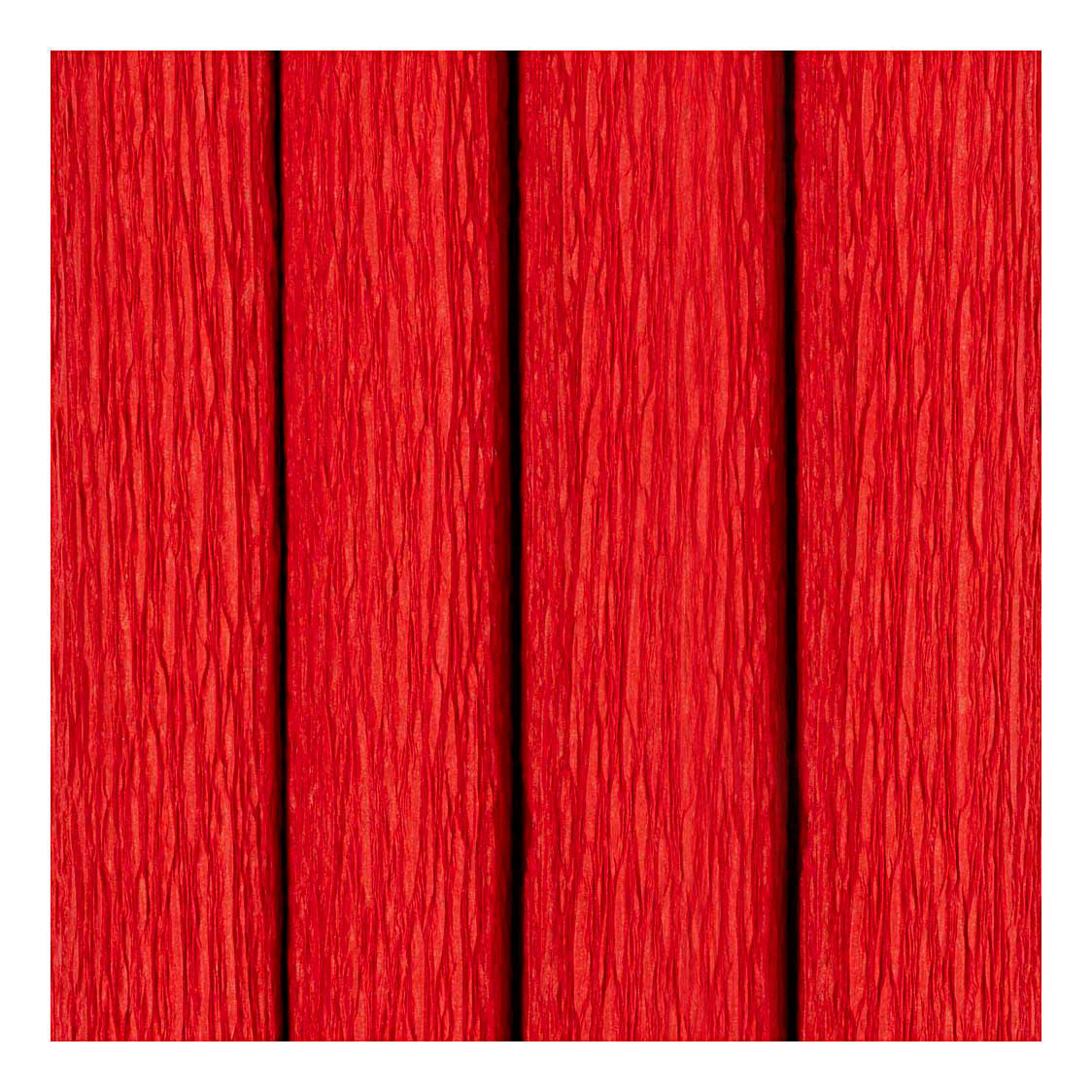 Carta crespata Creativ company, foglio 25x60 cm, rapporto crespata: 180%, 105 gr, rosso, 4 fogli 1 scatola